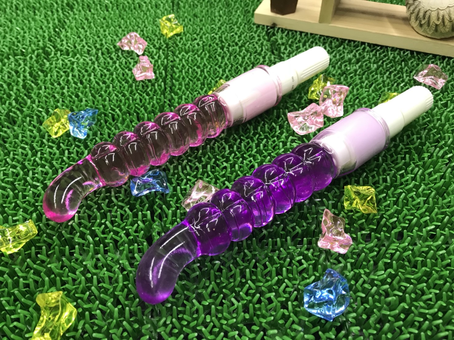 ดิลโด้สีมันวาวตรงกลางเป็นปล้องๆ GB96